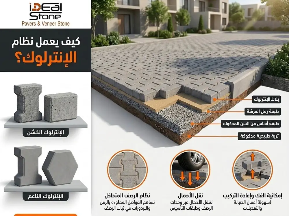 كيف يعمل نظام الإنترلوك: الطبقات والتداخل ونقل الأحمال وإعادة التركيب